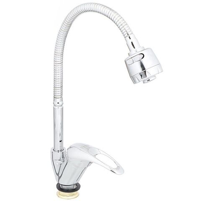 Смеситель для кухни, Frap, гибк излив, с картриджем, хром, F4302-B