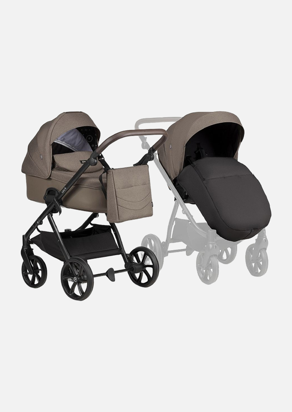 Tutis Коляска 2 в 1 LEO 3+ Brown