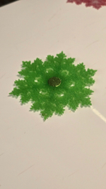 Новогодний магнит на холодильник снежинка, 3D печать, 10 см., зеленая