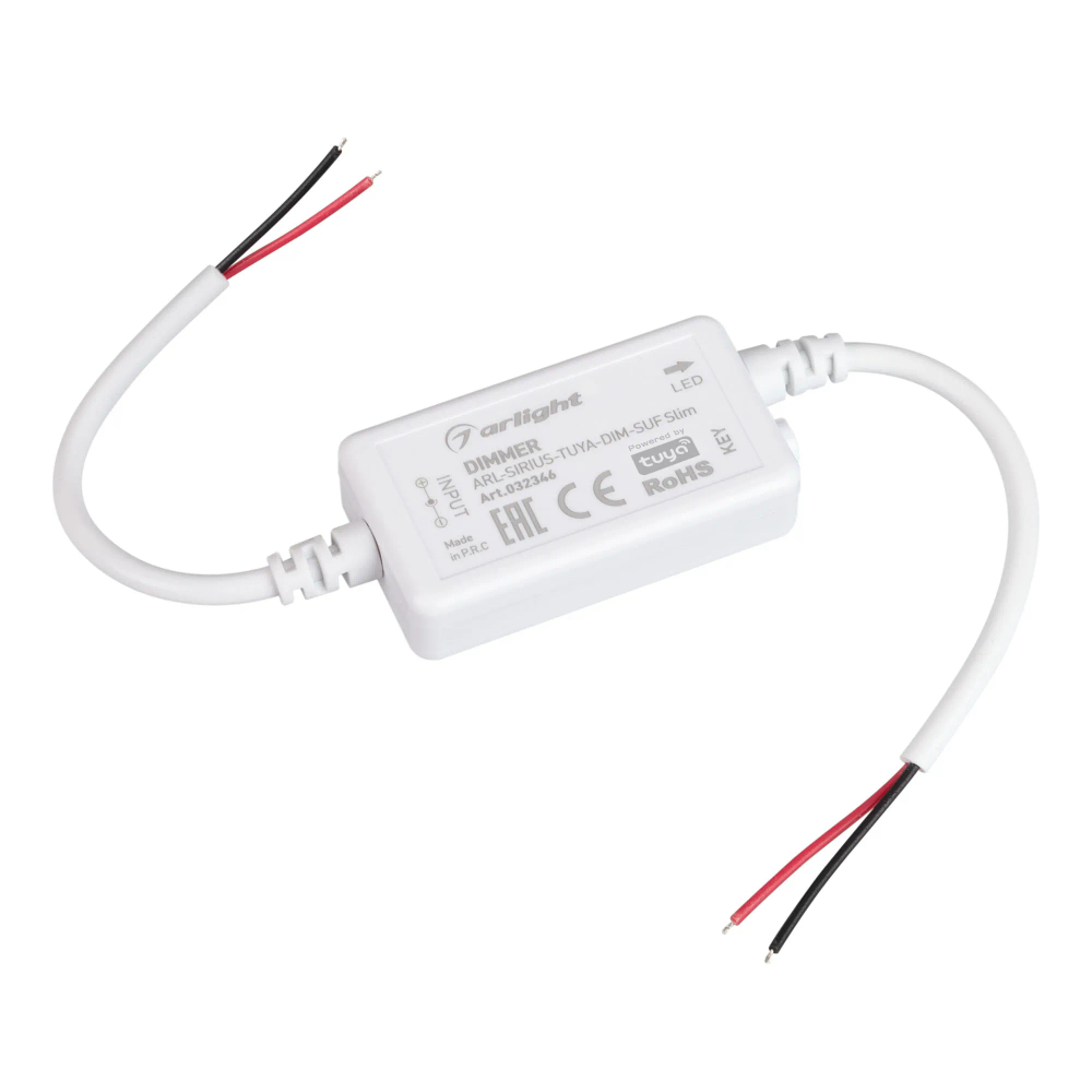 Диммер ARL-SIRIUS-TUYA-DIM-SUF Slim (12-24V, 1x6A, 2.4G) (Arlight, IP20 Пластик, 3 года) 032346