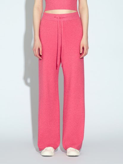 Женские брюки розового цвета из вискозы - фото 2
