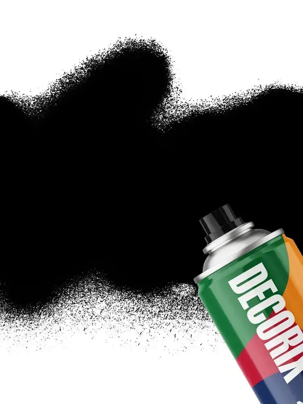 Краска черная в баллончике матовая акриловая DECORIX - эмаль аэрозольная для любых поверхностей 520 мл