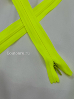 Молния потайная неразъемная неоново зеленая