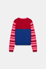 Вязаный кардиган с блоками разных цветов - ZARA