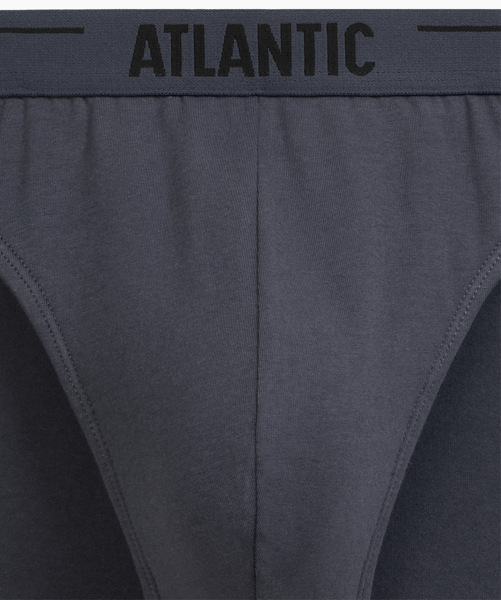 Мужские трусы слипы спорт Atlantic, набор 5 шт., хлопок, графитовые + голубые + деним + индиго + темно-зеленые, 5SMP-004