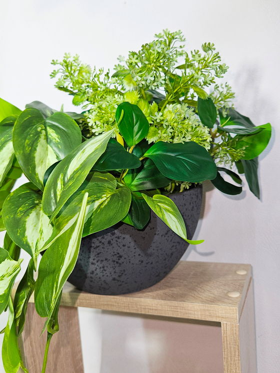 Зелень искусственная ампельная 60см в чаше Лофт