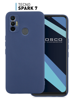 Чехол ROSCO для Tecno Spark 7 оптом (арт. TCN-S7-COLOURFUL-BLUE)