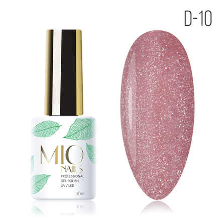 Гель-лак MIO NAILS D-10, Мерцающий кварц, 8мл