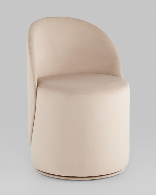 Пуф Loreen вращающийся велюр молочный