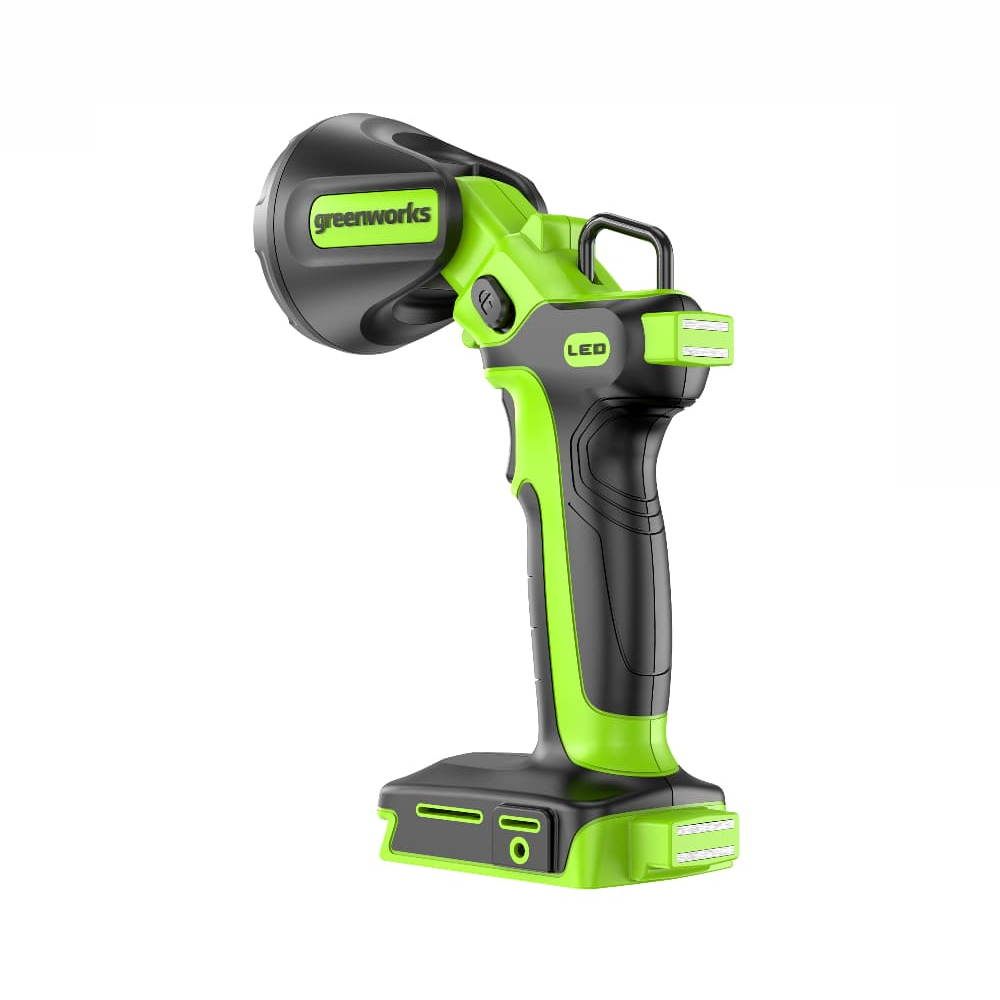 Фонарь Greenworks G24UL, влагозащитный, LED, платформа POWERALL, черный, зелёный 3503707
