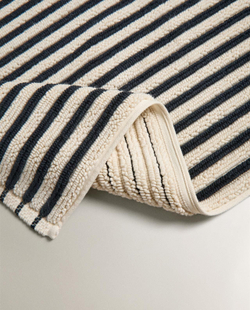 Zara Home - Цветной полосатый коврик для ванной комнаты, черный, 80x120 см