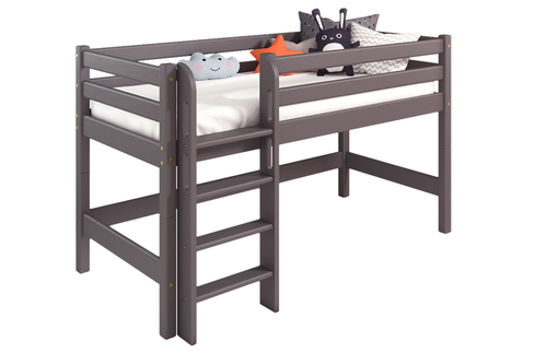 Вариант 11 Низкая кровать "Соня" с прямой лестницей Лаванда