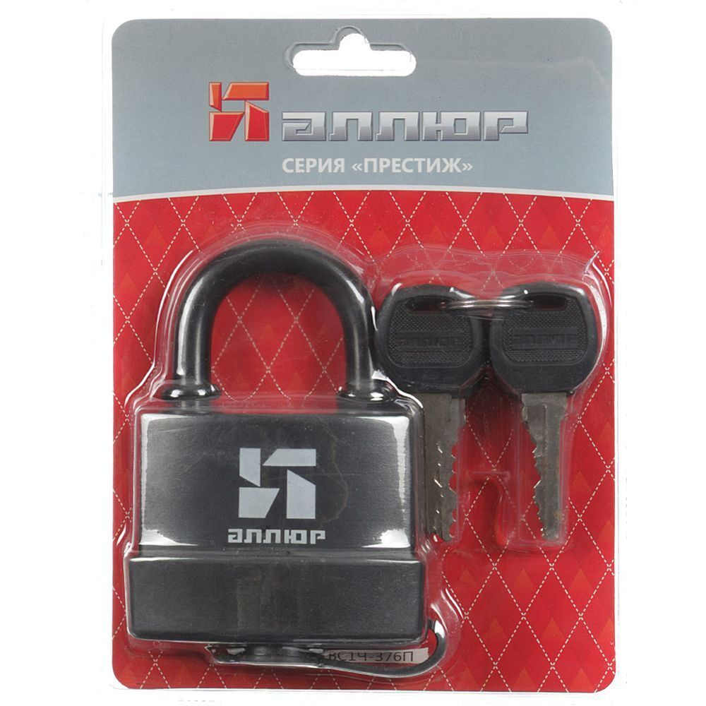 Замок навесной Аллюр, ВС1Ч-376П, цилиндровый, влагонепроницаемый, 6 кл