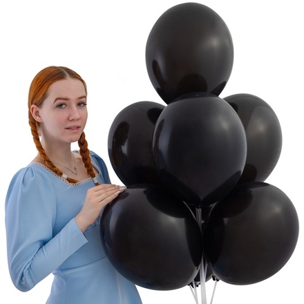 Черный воздушный шар, 36 см