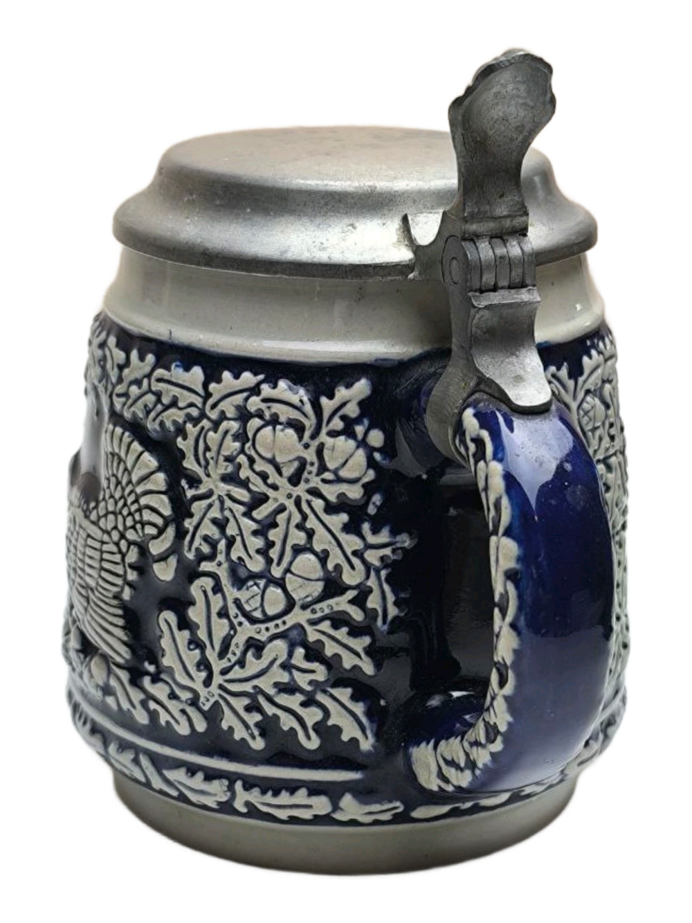 Кружка пивная (керамика с оловянной крышкой)