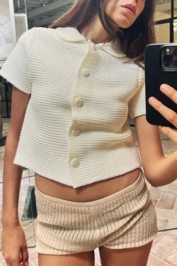 ZARA КАРДИГАН КРУПНОЙ ВЯЗКИ С КРУГЛЫМ ВОРОТНИКОМ, ЭКРЮ