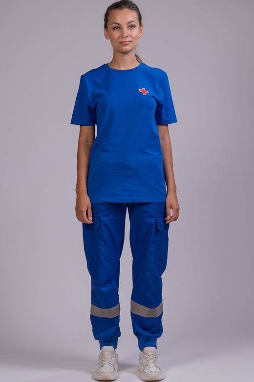 Брюки-джоггеры летние женские Скорая помощь MedicLine цв. ВАСИЛЕК