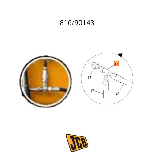 Адаптер угловой JCB 816/90143