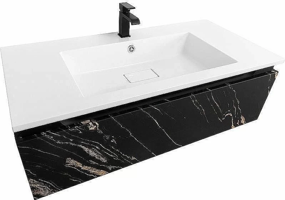 Тумба с раковиной Cezares Slider 100 SLIDER-1000-1C-SO-NF черный фьюжн