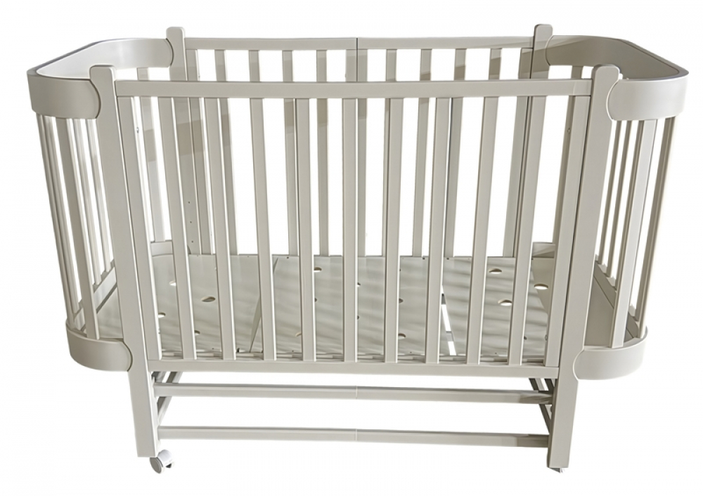 Кроватка детская Антел Solnyshko белый/белый продольный маятник