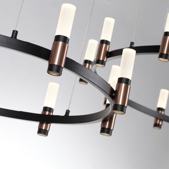 5009/98LA L-VISION ODL23 541 матовый черный/ ант.бронза/белый/металл/акрил Люстра LED 98W 4000K 3300Лм CANDEL