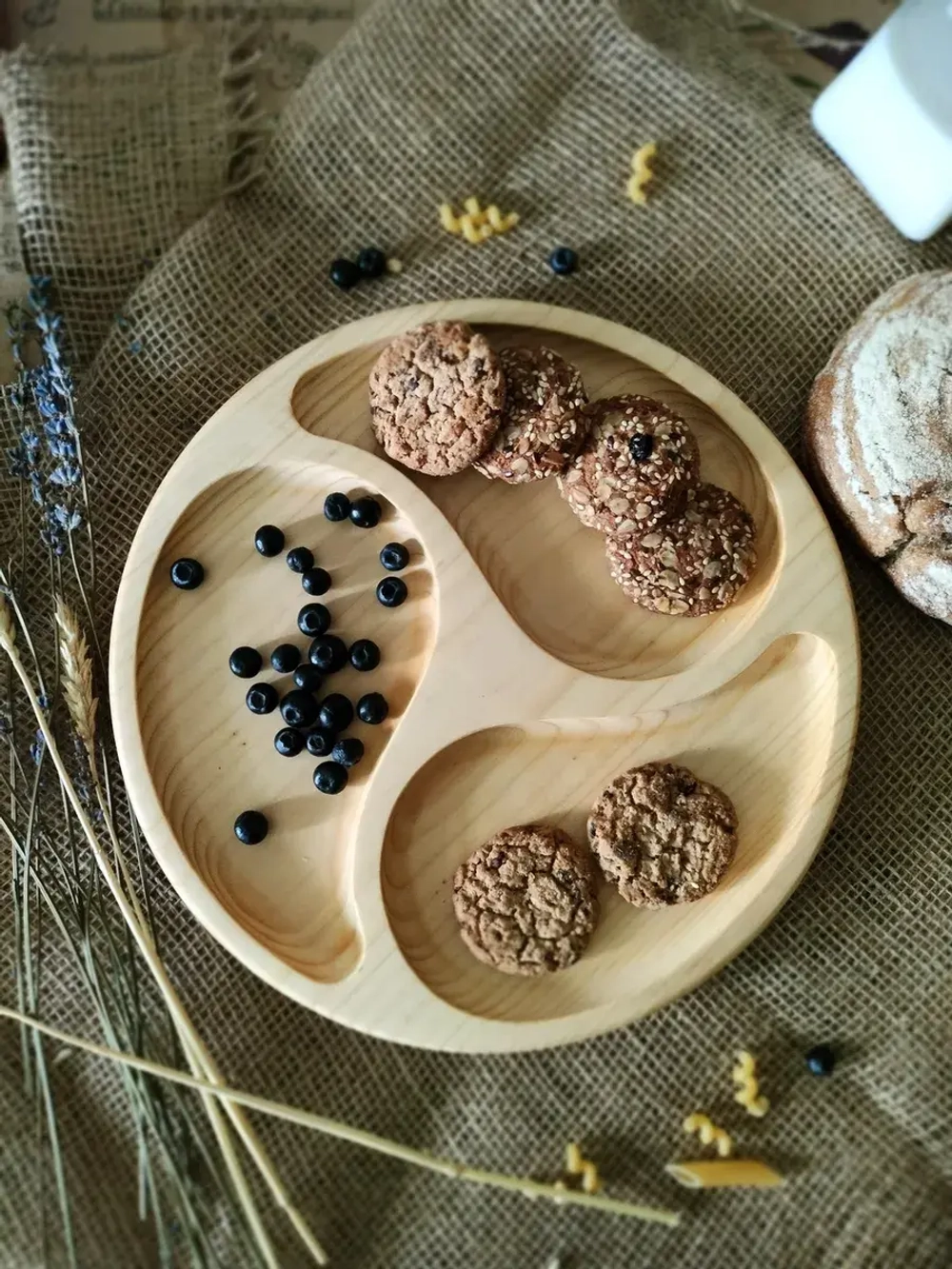 Менажница деревянная сервировочная из кедра для подачи