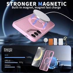 Прозрачный чехол Mesh Pro Magnetic Case для Samsung Galaxy S25+