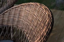 "Дольче" обеденная группа из искусственного ротанга, цвет коричневый