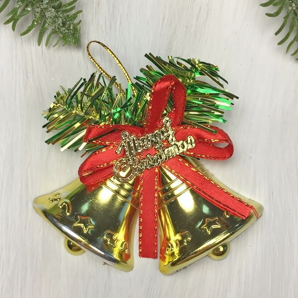 Украшение новогоднее "Колокольчики" 9*9 см, Золото