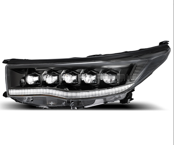 Передние фары Тойота Хайлендер 2014-2016 V6 type [Комплект Л+П; ходовые огни; светодиодный поворотник; электрокорректор; FULL LED]