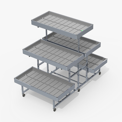 Стойка 3-х ярусная 1331*2124*1585-1985мм, 5 поддонов