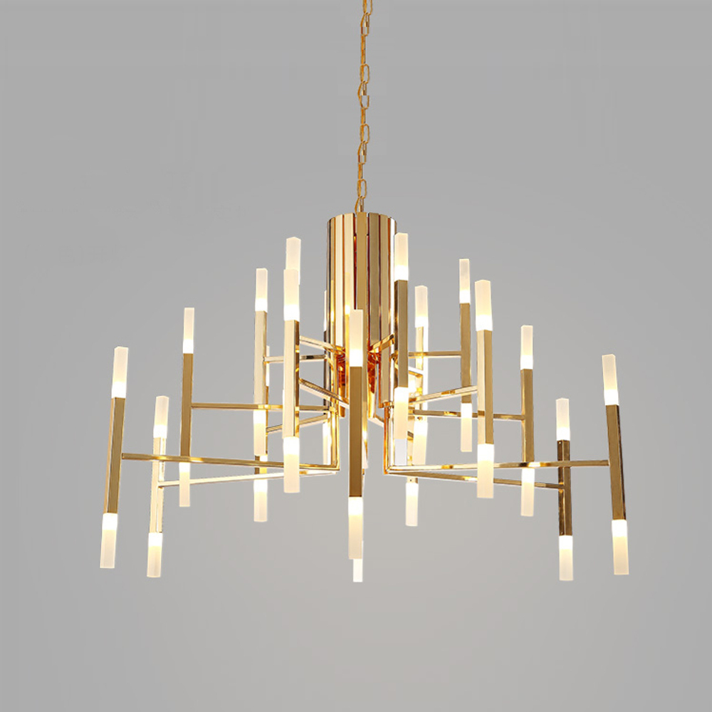 Pendant design lamp  THE LIGHT by Alma 36 lampshades (Gold)