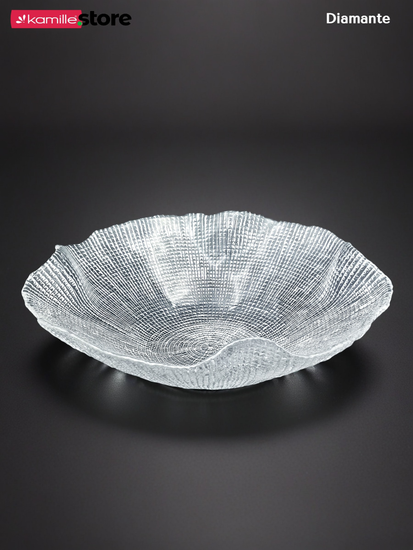 Блюдо фруктовница 32х10 см. из стекла Diamante