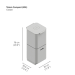 Контейнер для мусора с двумя баками totem compact, 40 л, нержавеющая сталь