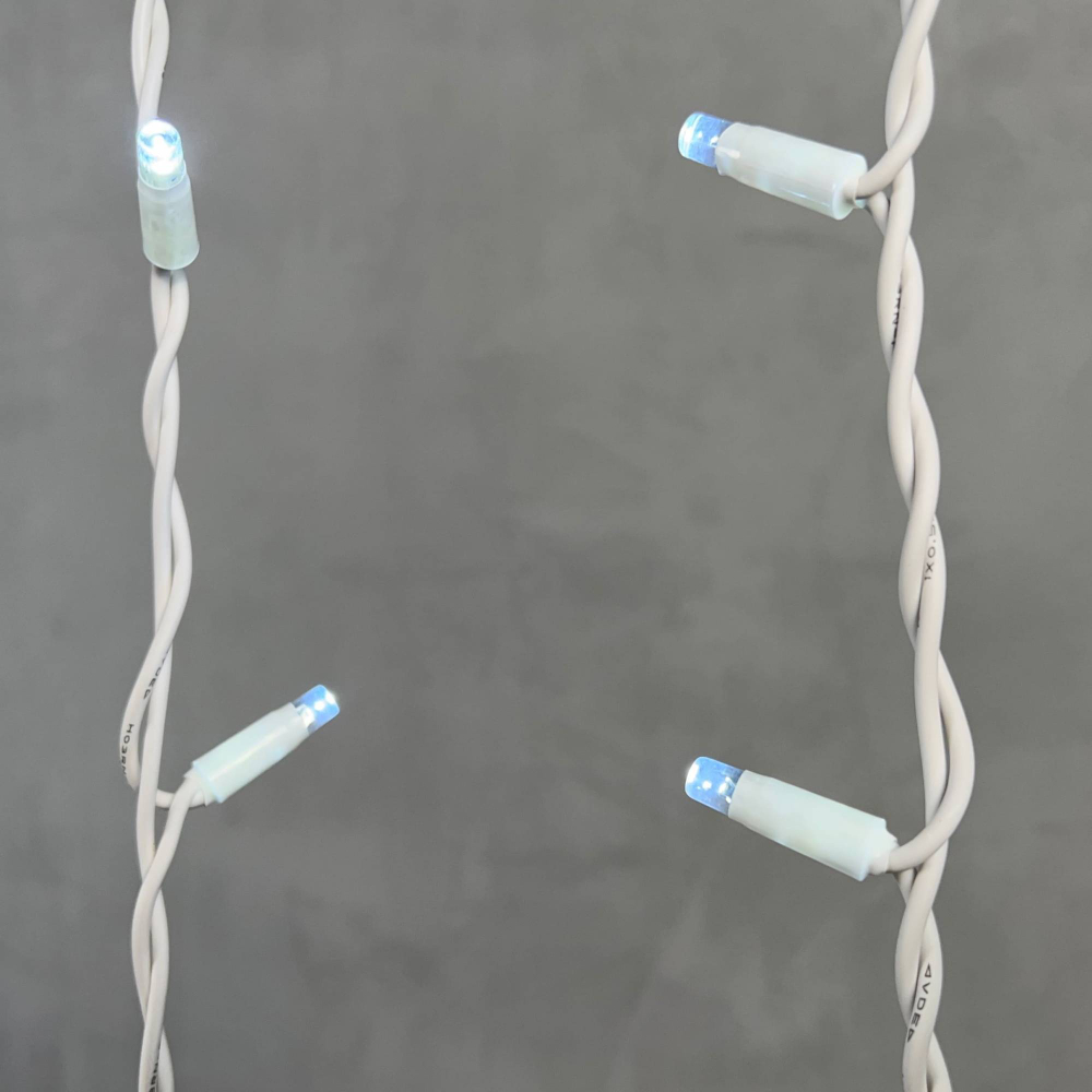 Светодиодная бахрома с колпачком 3,2*0,9 м., 168 белых LED ламп, каучуковый белый провод, LTC (LL168-8-2W)