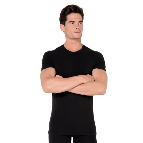 Мужская футболка черная HOM Supreme Cotton 40-1330-0004