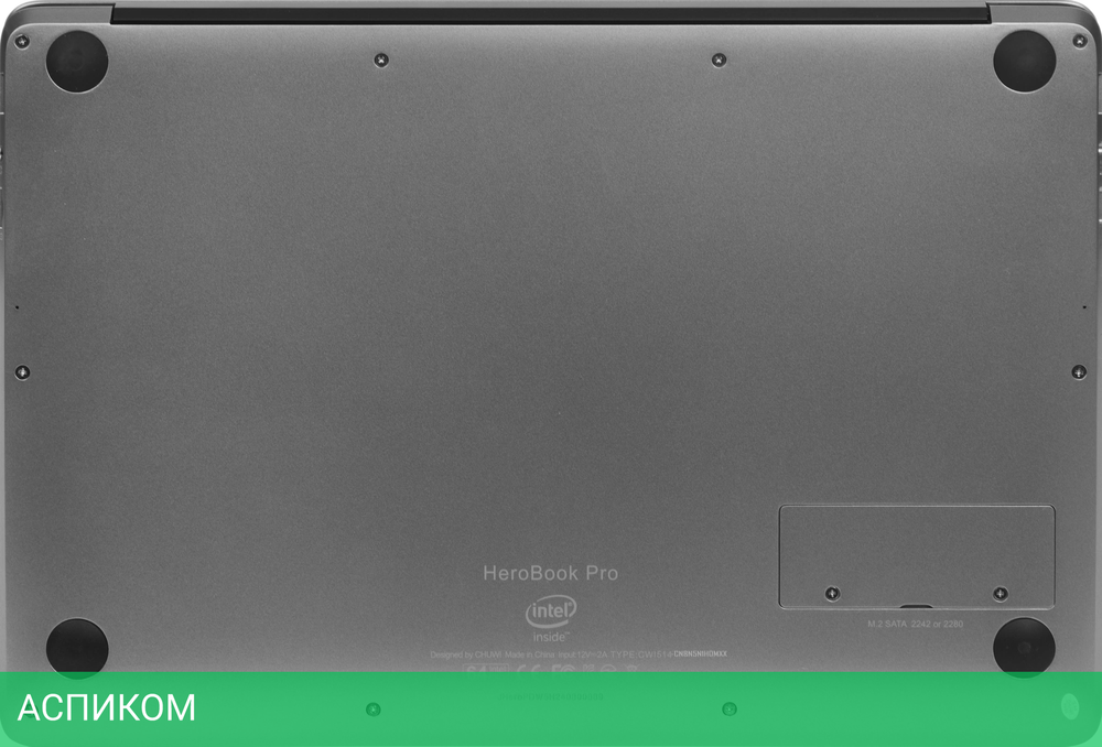 Ноутбук Chuwi HeroBook Pro Celeron N4020 8Gb SSD512Gb Intel UHD Graphics 600 14.1" IPS FHD (1920x1080) Windows 11 Home grey WiFi BT Cam 5000mAh (CWI514-CN8N5N1HDMXX)