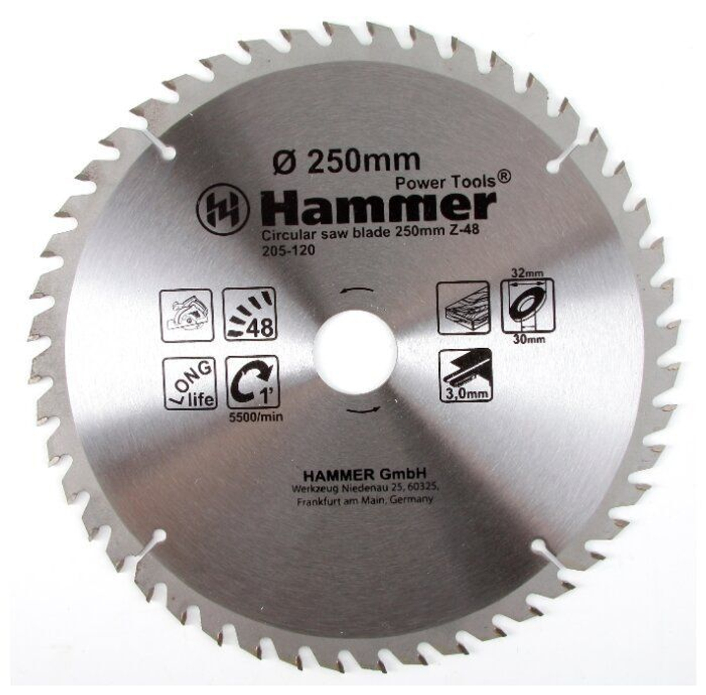 Диск пильный Hammer Flex 205-120 CSB WD