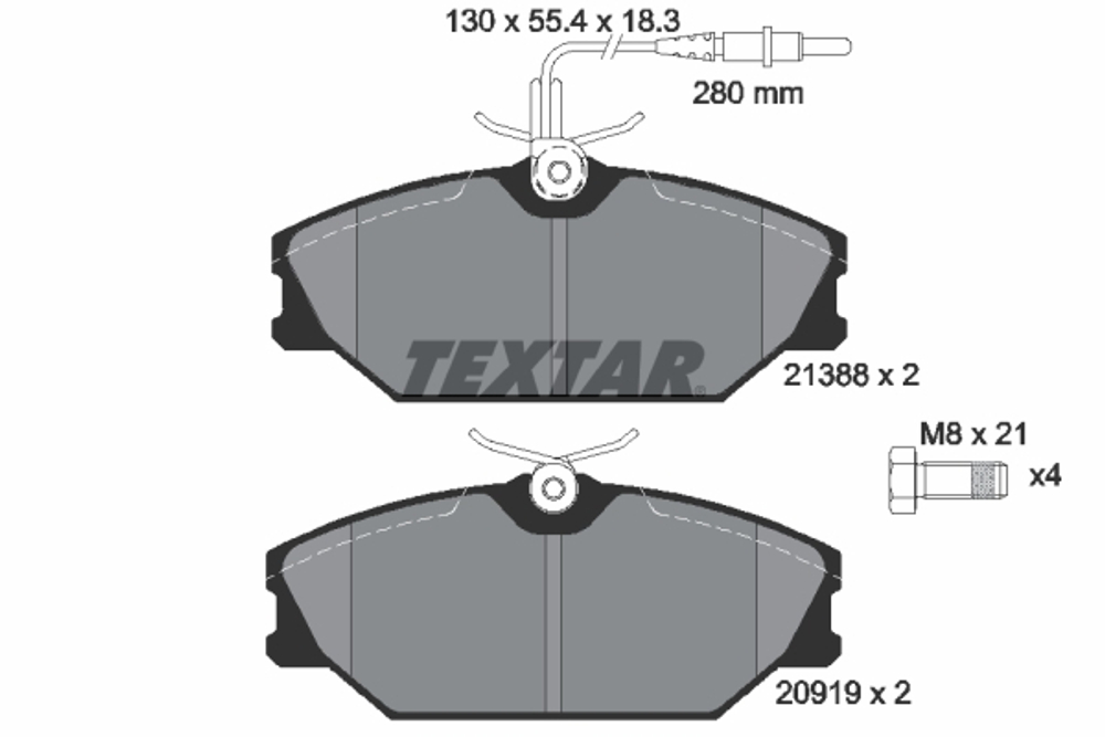 TEXTAR - 2138802-TET - Brake Pad Set, disc brake