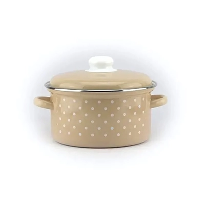 Кастрюля эмалированная 3,0л Горох мелкий-К