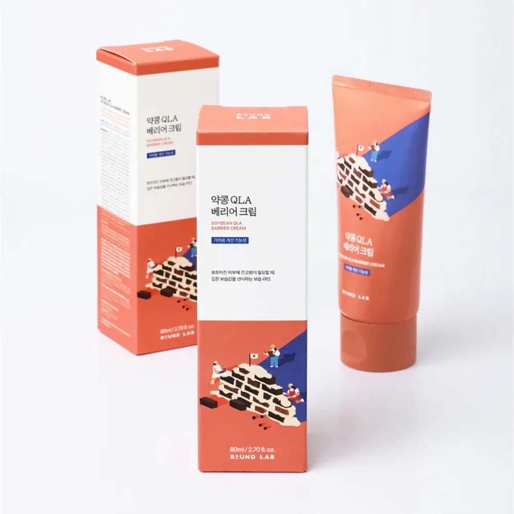 Усиленный барьерный крем с чёрной соей и пантенолом Round Lab Soybean QLA Barrier Cream 80 мл