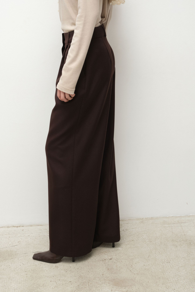 Брюки палаццо из полушерсти