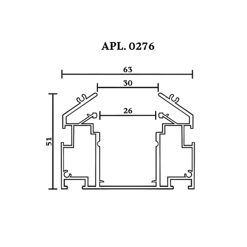 Шинопровод магнитный в натяжной потолок Aployt Magnetic track 220 APL.0276.00.300 3м
