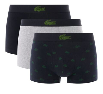 Мужские спортивные боксеры Lacoste Crocodile Print Trunks 3P - multicolor