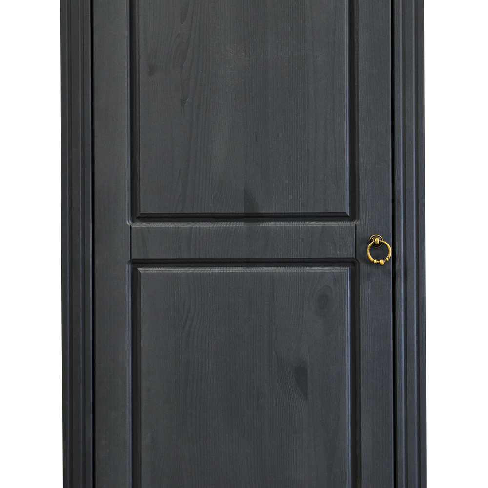 Шкаф для одежды, 58х41х200, Неаполь, распашной, в прихожую, ванную, спальню, деревянный, серый, Dipriz