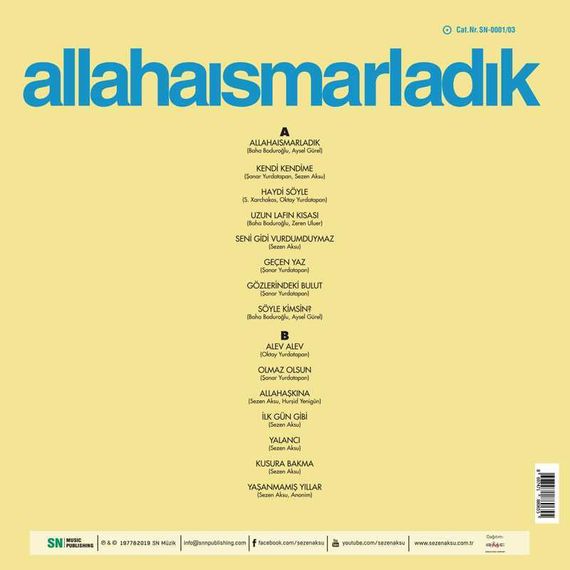 Vinil \ Пластинка \ Vynil Sezen Aksu - ALLAHAISMARLADIK /LP