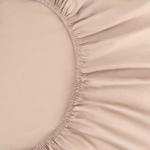 Простыня на резинке из премиального сатина бежевого цвета из коллекции essential,  180х200х30 см