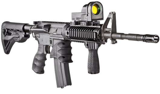 Прорезиненная рукоять с боковой планкой Пикатинни