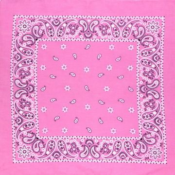 Бандана Розовая с чёрно-белым огурцом