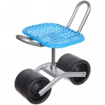 Стул садовый на колесах для прополки и работы в саду 35*47*14см с поворотным механизмом(360°), цвет синий